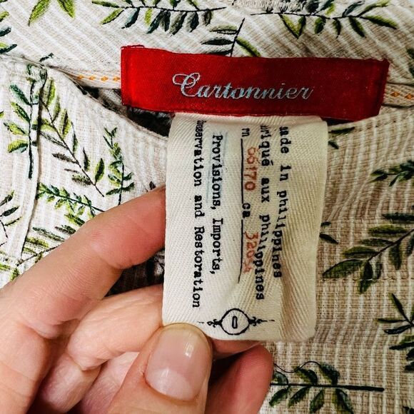 Cartonnier Women's Cream Medallion Charlie Trousers Cropped Pants Size 0 - Picture 4 of 14